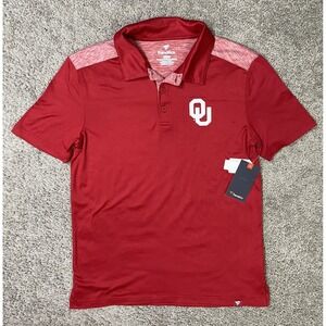Fanatics Men's NCAA Oklahoma Sooners Golf/Polo Shirt SZ Medium‎ Performance NEW